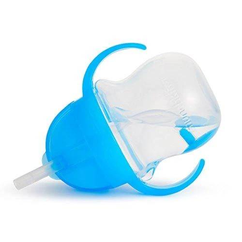 MUNCHKIN 207 ml gertuvė su šiaudeliu TIP&SIP STRAW, mėlyna, 6+ mėn.