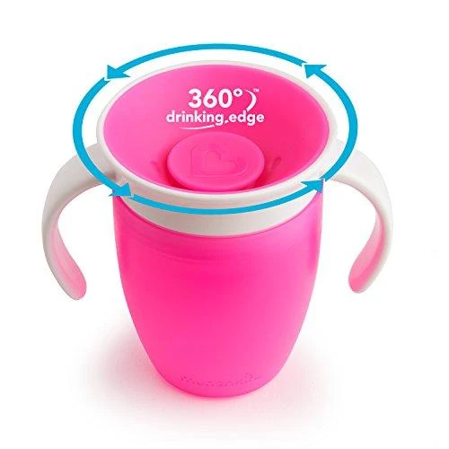 MUNCHKIN mokomasis puodelis, Miracle 360, rožinis, 6mėn+, 207 ml, 90102