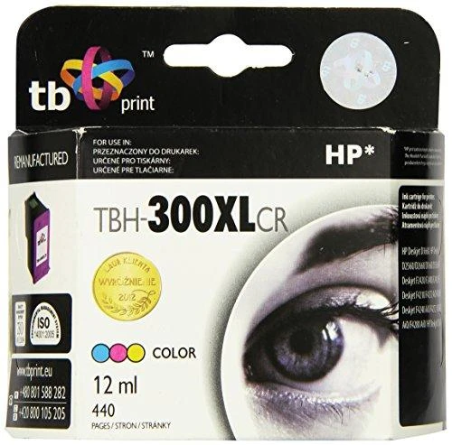 Kasetė rašaliniams spausdintuvams TB Print TBH-300XLCR (CC644EE), 3 spalvos