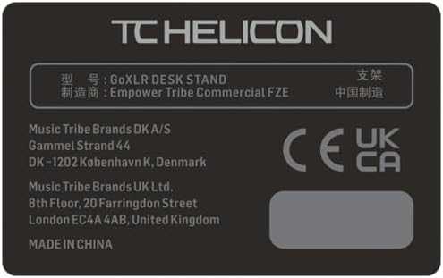 TC Helicon goXLR stalo stovas – stalo stovas, skirtas goXLR