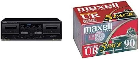 Muzikinis centras Maxell Teac Europe TEAC W-1200-B dviguba kasetė / USB / juoda