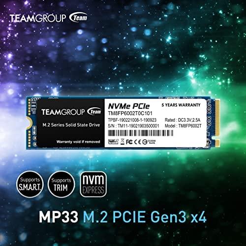 „Team Group MP33“ 2 TB, SSD – PCIe 3.0 x4, NVMe 1.3, M.2 2280