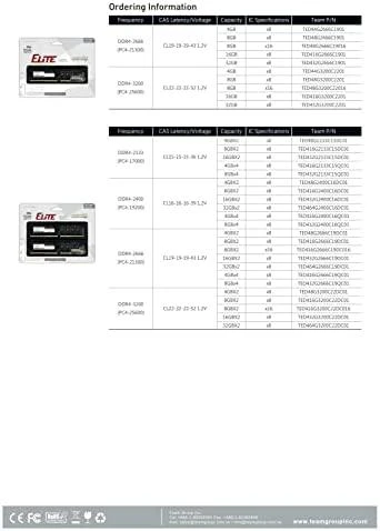 RAM TEAM GROUP DDR4 16GB 3200MHz CL22 1.2V