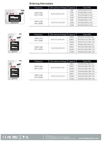 RAM TEAMGROUP TED48G2666C19-S01 Team Group DDR4 8GB 2666MHz CL19 SODIMM 1,2V