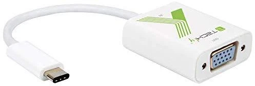 TECHLY 020423 Techly USB-C 3.1 į VGA M/F adapteris, baltas