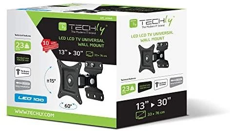 Techly ICA-LCD 201WH televizoriaus laikiklis 76,2 cm (30") Balta