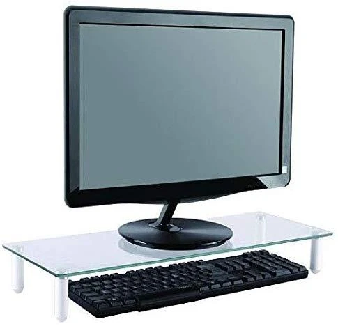 Techly ICA-MS 461 monitoriaus laikiklis arba stovas 81,3 cm (32") Laisvai stovintis Permatomas, Balta