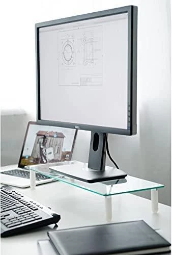 Techly ICA-MS 461 monitoriaus laikiklis arba stovas 81,3 cm (32") Laisvai stovintis Permatomas, Balta