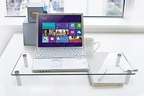 Techly ICA-MS 461 monitoriaus laikiklis arba stovas 81,3 cm (32") Laisvai stovintis Permatomas, Balta