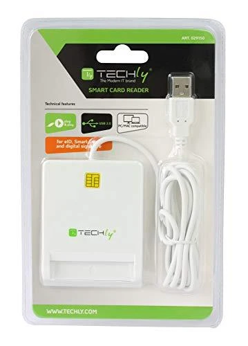 TECHLY 029150 Techly Compact USB 2.0 Smart kortelių skaitytuvas, rašiklis baltas