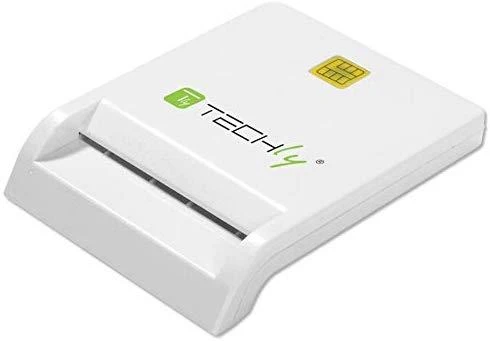 TECHLY 029150 Techly Compact USB 2.0 Smart kortelių skaitytuvas, rašiklis baltas