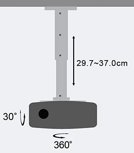 TECHLY 301559 Techly Universal projector lubinis laikiklis mount 30/37 cm, 15 kg, sidabrinis