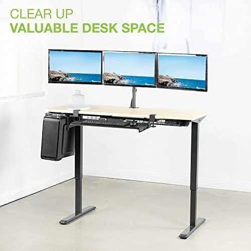 Laikiklis TECHLY 301757 Techly Trivietis stalinis LED/LCD monitoriaus rankena 13-24 VESA 3x10 kg reguliuojama