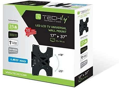 Techly ICA-LCD 113-BK televizoriaus laikiklis 94 cm (37") Juoda
