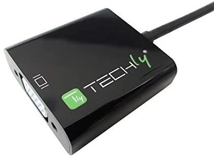 Techly IDATA HDMI-VGA4 kabelių sąsaja / invertavimo adapteris HDMI C VGA Juoda