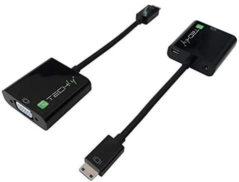 Techly IDATA HDMI-VGA4 kabelių sąsaja / invertavimo adapteris HDMI C VGA Juoda