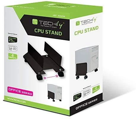 Techly ICA-CS 34 multimedijos įrenginio vežimėlis / stovas Multimedijos vežimėlis Juoda PC