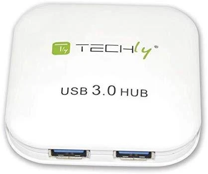 Techly IUSB3-HUB4-WH sąsajos šakotuvas 5000 Mbit/ai Balta