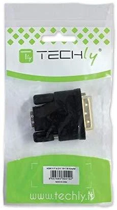 AV adapteris Techly HDMI - DVI- D juoda