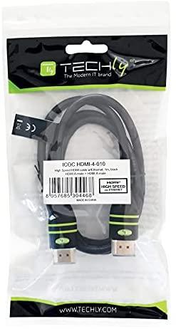 Intracom Techly Techniškai 3.0m HDMI-A M/M HDMI kabelis 3m HDMI A tipo (standartinis) Juoda