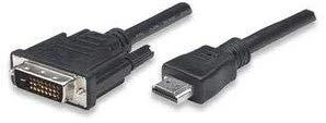 StarTech MANHATTAN HDMI kištukas į DVI-D 24+1 kištuką, dviguba jungtis, 1,0 m (3 pėd.), Juodas 322782