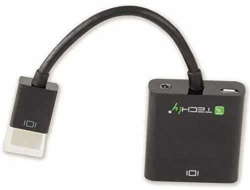Techly Techniškai HDMI - VGA+3.5mm+Micro USB B M/F Juoda