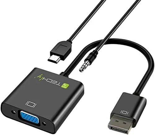 Techly Techniškai HDMI - VGA+3.5mm+Micro USB B M/F Juoda