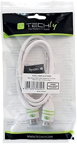 Techly Techniškai 2.0m HDMI M/M HDMI kabelis 2m HDMI A tipo (standartinis) Balta