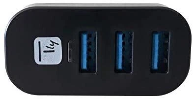 TECHLY Mini Rotating Hub su 3 USB 3.0 prievadais Juodas