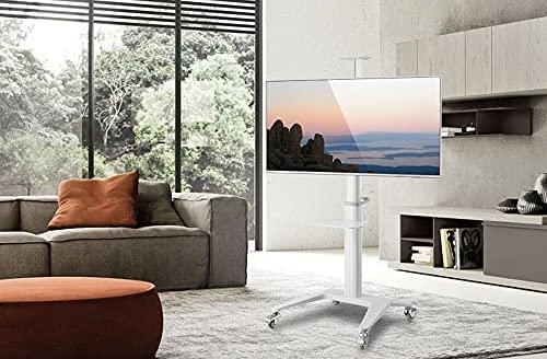 Laikiklis TECHLY Itin modernus Aliuminio televizoriaus krepšelis televizoriui nuo 37 colių iki 70 colių Baltas