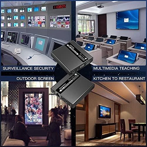 Techly HDMI Extender siųstuvas ir imtuvas pritaikymo pavyzdžiuose