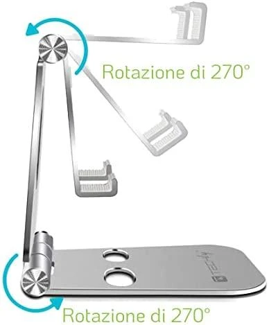 TECHLY Adjustable and Foldable Išmanusis telefonas Planšetė Holder for Desk