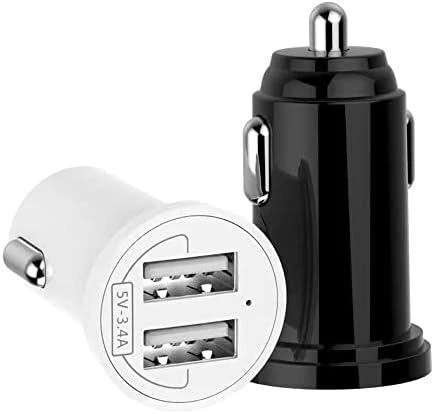 TECHLY Mini Car Charger 2 USB-A Ports 24W / 4.8A Juodas