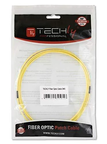 Intracom Techly 1m LC/LC 9/125 optinio pluošto kabelis Geltona