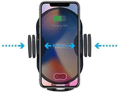 TECHLY 108781 Techly Automatinis automobilinis išmaniojo telefono laikiklis su belaidžiu indukciniu Qi įkrovikliu 10W