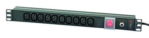 Techly Pro TECHLYPRO 023783 Rack 19 1U maitinimo juosta, skirta UPS 250V/10A 10x C13 lizdai C14 kištukas