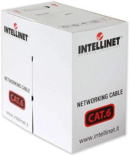 TECHLY 025619 TechlyPro UTP Cat6 masinis kabelis 4x2 kietas CCA 305m dėžė mėlynas
