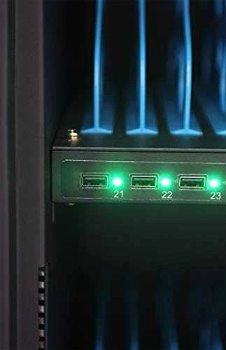 Techly 108712 Įkrovimo stotelė, 80 lizdų, USB-A 5V 2.1A, 4 lentynos