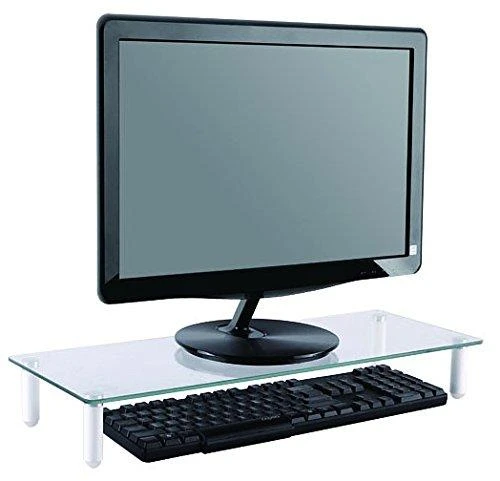 Techly ICA-MS 461 monitoriaus laikiklis arba stovas 81,3 cm (32") Laisvai stovintis Permatomas, Balta
