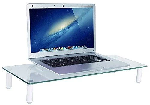 Techly ICA-MS 461 monitoriaus laikiklis arba stovas 81,3 cm (32") Laisvai stovintis Permatomas, Balta