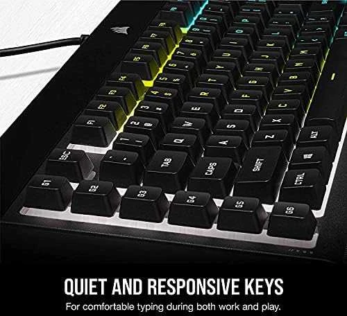 Žaidimų klaviatūra Corsair K55 RGB Pro su 5 zonų RGB pašvietimu, ENG išdėstymas