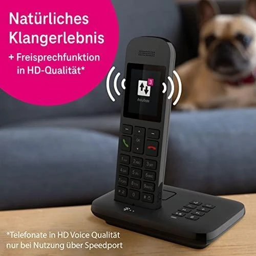 TLM Telekom Sinus A12 Analoginio ryšio / DECT telefonas Juoda
