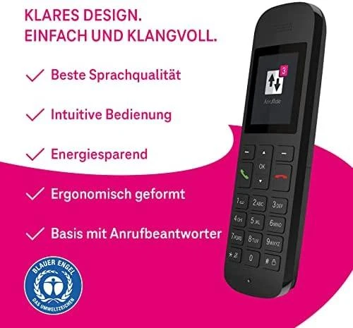 TLM Telekom Sinus A12 Analoginio ryšio / DECT telefonas Juoda