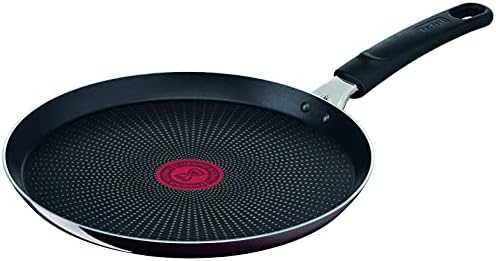TEFAL D52210 Resist Intense Crepepfanne 25cm mit Spiegel-Effekt weinrot