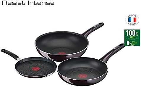 TEFAL D52210 Resist Intense Crepepfanne 25cm mit Spiegel-Effekt weinrot