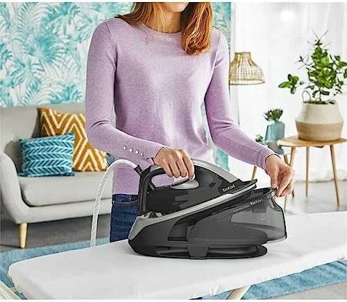 TEFAL garo stotis | SV6140 Express Easy | 2200 W | 1,7 l | 6 barai | Automatinis išjungimas | Vertikali garų funkcija | Kalkių valymo funkcija | Juodas/Plienas Pilkas