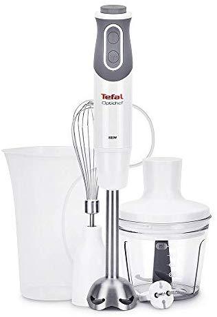 Plakiklis TEFAL | Maišytuvas | Optichef 3-in-1 HB643138 | Hand Maišytuvas | 800 W | Greičių skaičius 20 | Turbo mode | Chopper | Baltas/Pilkas