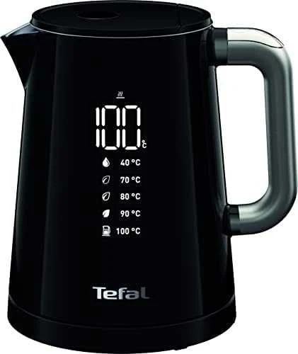 TEFAL Virdulys KO854830 Smart'n Light Electric, 1800 W, 1 L, Plastikinis, 360° sukamasis pagrindas, Juodas
