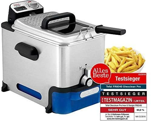 Gruzdintuvė Keptuvė Tefal Oleoclean Pro FR8040 (3,5 l, 1,2kg, 2300 W, plieno spalvos)