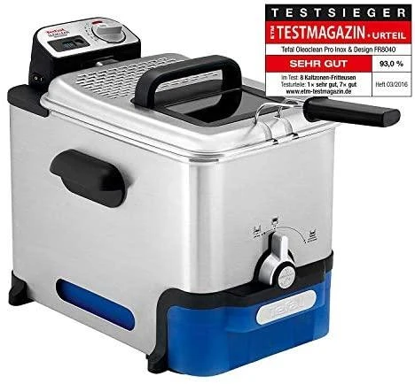 Gruzdintuvė Keptuvė Tefal Oleoclean Pro FR8040 (3,5 l, 1,2kg, 2300 W, plieno spalvos)